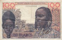 100 Francs 1957 masque - AOF & Togo -  Série W.45