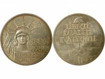 100 Francs Statue of Liberty, Piedfort - 1986 - Silver