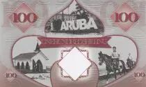 100 Shilling - Aruba Island Fantastic Bank - Elisabeth II - Chevaux, Eglise