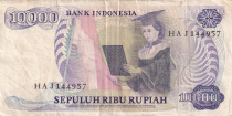 10000 Rupiah - R.A. Kartini - 1985 - Série HAJ - TTB - P.126