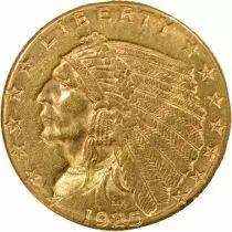 2 1/2 Gold Dollars, Indian Head - 1925 D Denver
