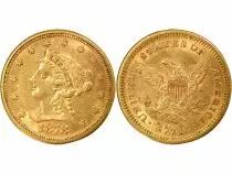 2 1/2 Gold Dollars, Liberty Head - 1878 Philadelphia