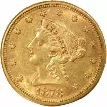 2 1/2 Gold Dollars, Liberty Head - 1878 Philadelphia