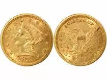 2 1/2 Gold Dollars, Liberty Head - 1878 S San Francisco