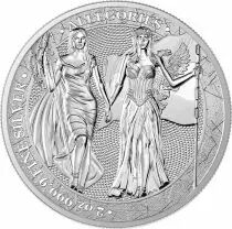 2 ONCES BULLION ARGENT GERMANIA & COLUMBIA 2019 - LES GRANDES FIGURES ALL&Eacute;GORIQUES
