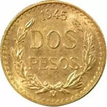 2 Pesos Or, Refrappe (1951-1972) - 1945 Mo Mexico