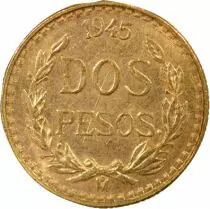 2 Pesos Or, Refrappe (1951-1972) - 1945 Mo Mexico