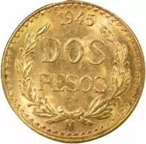 2 Pesos Or, Refrappe (1951-1972) - 1945 Mo Mexico