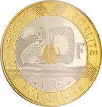 20 Francs Proof 1996 Mont Saint Michel