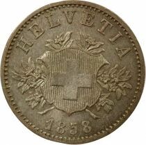 20 Rappen, Coat of Arms - 1858 B Bern