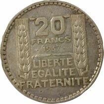 20 Silver Francs, Turin - 1937 Paris