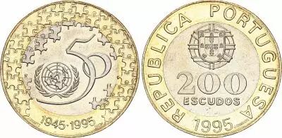 200 escudos - 1995 - 50� Anniversaire de l\'ONU
