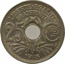 25 Centimes, Lindauer, Underlined - 1915 Paris
