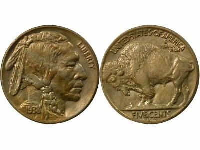 3 Cents, Buffalo, flat ground - 1938 D Denver
