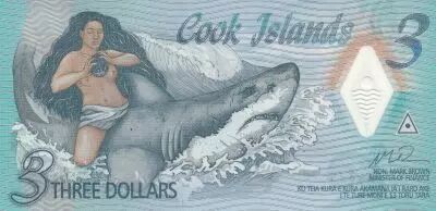 3 Dollars Polymer - Cook Island - 2021 - S�rie AA