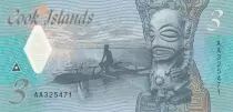 3 Dollars Polymer - Cook Island - 2021 - Série AA