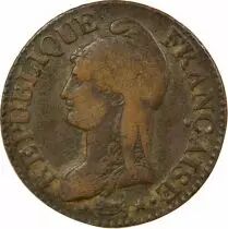 5 Centimes, Dupr&eacute; - Year 7/5, A Paris, Rooster / Horn
