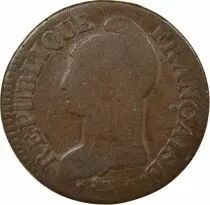 5 Centimes, Dupr&eacute; - Year 7/5, W Lille / A Paris, with Accent