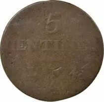 5 Centimes, Dupr&eacute;, Small diameter - Year 4 A Paris