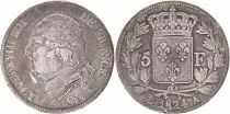 5 Francs Louis XVIII Buste nu - 1824 A Paris