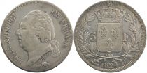 5 Francs Louis XVIII Buste nu - 1824 D Lyon