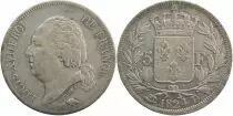 5 Francs Louis XVIII Buste nu - 1824 D Lyon