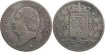 5 Francs Louis XVIII King of France - 1821 W Lille