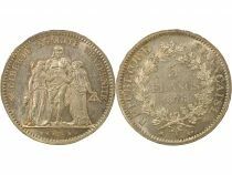 5 Silver Francs, Hercules, IIIrd Republic - 1876 A Paris