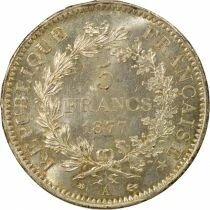 5 Silver Francs, Hercules, IIIrd Republic - 1877 A Paris