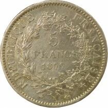 5 Silver Francs, Hercules, IIIrd Republic - 1877 K Bordeaux