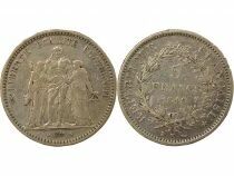 5 Silver Francs, Hercules, IInd Republic - 1848 K Bordeaux