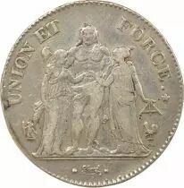 5 Silver Francs, Union & Force - Year 11 A Paris
