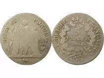 5 Silver Francs, Union & Force - Year 5 L Bayonne