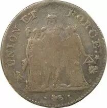 5 Silver Francs, Union & Force - Year 7. L Bayonne