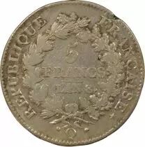 5 Silver Francs, Union & Force - Year 8 Q Perpignan