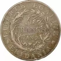 5 Silver Lire, Gaule Subalpine - Year 9