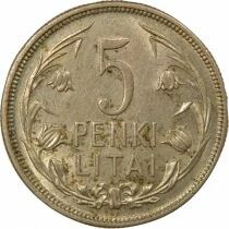 5 Silver Litai - 1925 London