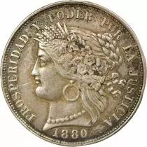 5 Silver Pesetas - 1880 Lima