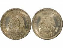 5 Silver Pesos, Cuauhtemoc - 1948 Mo Mexico