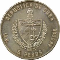 5 Silver Pesos, Don Quixote - 1982 Havana