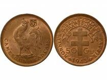 50 Centimes, French Mandate - 1943 Pretoria