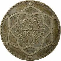 Abdel Hafid - Silver Rial - 1329 AH (1911) Paris