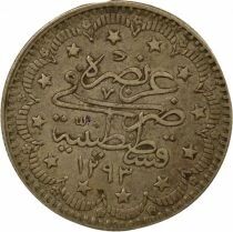 Abdulhamid II - 5 Silver Kurush - 1293 AH / 33 (1907 / 1908)  Constantinople