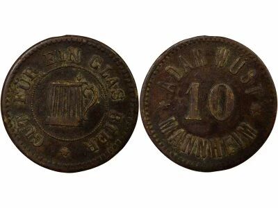 Adam W�st - Good for one Beer, 10 Pfennig - Mannheim