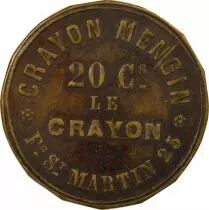 Advertising, Pencils, Mengin - Brass Token - 1849 Paris