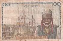 AEF 100 Francs - Félix Eboué - Boat - 1957 - Serial F.7 - F - P.32