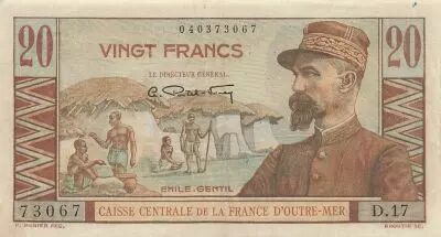 AEF 20 Francs - Emile Gentil - ND (1947) - P.22