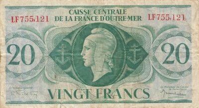 AEF 20 Francs - Marianne - ND (1944) - P.17b
