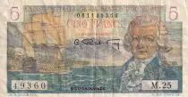 AEF 5 Francs - Bougainville - 1947 - Serial M.25 - F to VF - P.20B