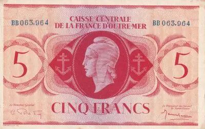 AEF 5 Francs - Marianne - 1941 - P.15b